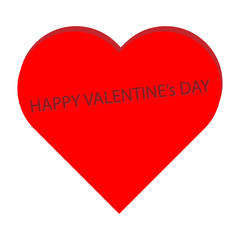 Happy Valentine 's text on heart