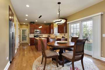 Kitchen with round table