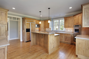 Kitchen with double decker island