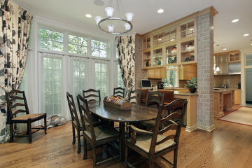 Eating area with kitchen view