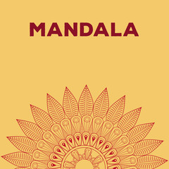 mandala bohemic element oriental vector illustration eps 10
