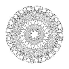 mandala rituals classic outline vector illustration eps 10