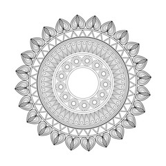 mandala decorative oriental outline vector illustration eps 10