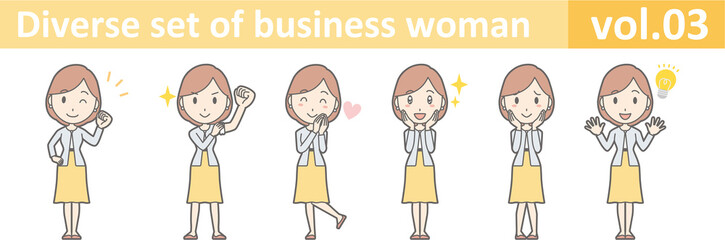 Diverse set of business woman , EPS10 vector format vol.03