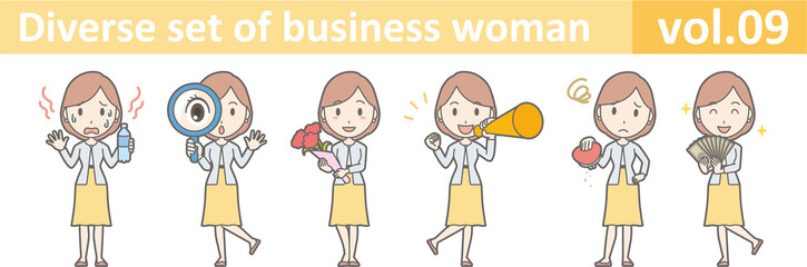 Diverse set of business woman , EPS10 vector format vol.09