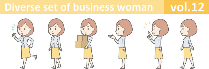 Fototapeta premium Diverse set of business woman , EPS10 vector format vol.12