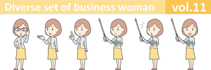 Diverse set of business woman , EPS10 vector format vol.11