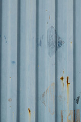 Closeup texture of metal profiled sheet fence decking