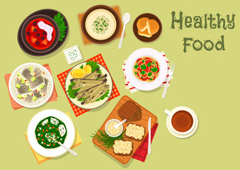 Italian and holland cuisine dishes for lunch icon