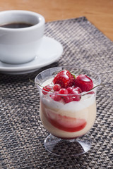 strawberry pudding