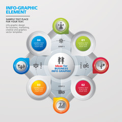 Template modern info graphic design for business, marketing, creative, web and graphics concept. Info-graphic inspire to drive your business project. Vector illustration. 