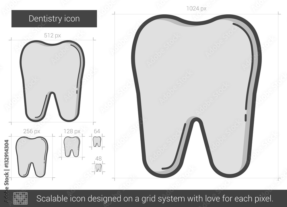 Canvas Prints dentistry line icon.