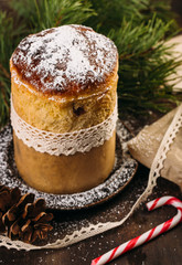 Homemade Panettone Traditional Italian Christmas Cake
