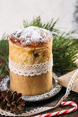 Homemade Panettone Traditional Italian Christmas Cake