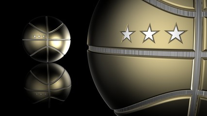 Basketball. 3D illustration. 3D CG. High resolution.