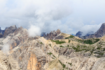 Sexten Dolomites panorama with mountain Paternkofel in South Tyrol, Italy
