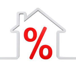 House and Percent Symbol