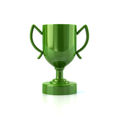 Green trophy cup