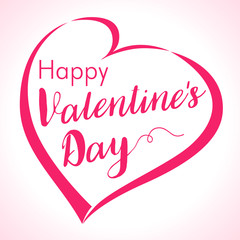 Happy Valentine's day lettering on the background with hearts colored vector card. Valentine colorful greetings with love heart shape background. Falling in love vintage picture.