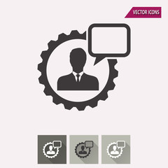 Management consulting - vector icon.