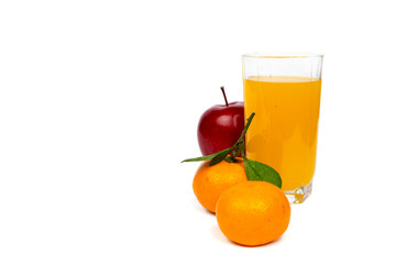 healthy mandarin and apple juice