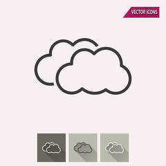 Clouds sky - vector icon.