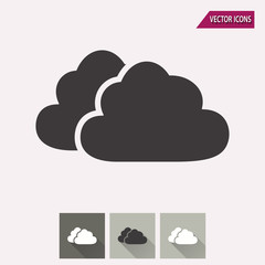 Clouds sky - vector icon.