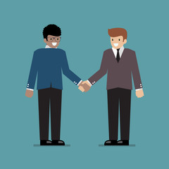 Business people shaking hands during a meeting