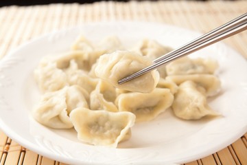 Boiled Dumplings on plate