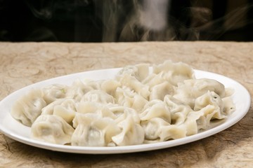 Boiled Dumplings on plate