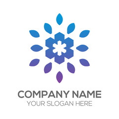 Obraz premium Abstract blue shine logo vector