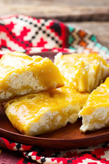 Vertuta with cheese.