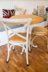 Single vintage white kitchen chair
