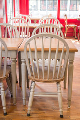 Single vintage white kitchen chair