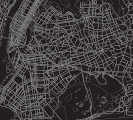 Black and white scheme of the City of New York. City Plan of New