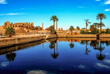 Crédence de cuisine en verre imprimé Egypte Temple de Karnak à Louxor