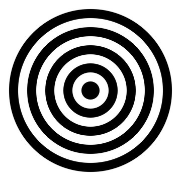 Target icon - Flat design, glyph style icon - Filled black
