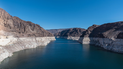 Hoover Dam with clear sky