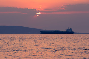 Coast of Greece at sunset