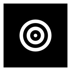Target icon - Flat design, glyph style icon - Filled black square