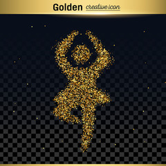 Gold glitter vector icon © happyvector071