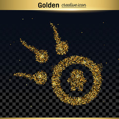Obraz premium Gold glitter vector icon