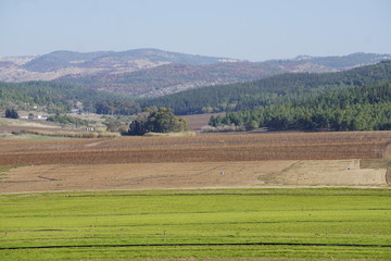 A Panorama Of The Ayalon Valley  in israel near jerusalem