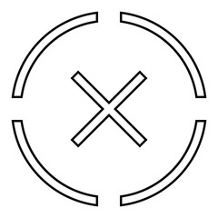 Target icon - Flat design, glyph style icon - black outline