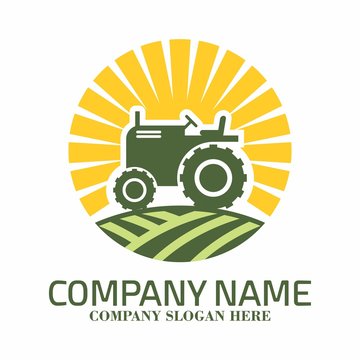 Tractor logo icon vector template