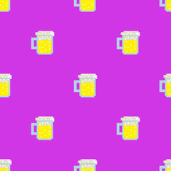 Pixel beer background