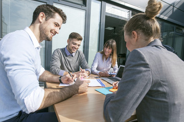 Business people in office meeting