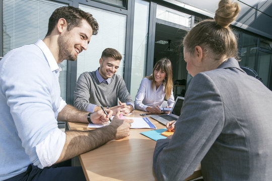 Business people in office meeting