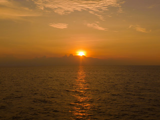 sunset from the sea