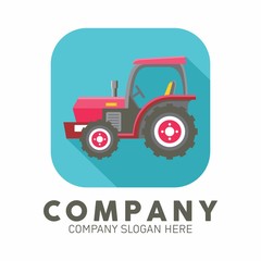 Tractor logo icon vector template